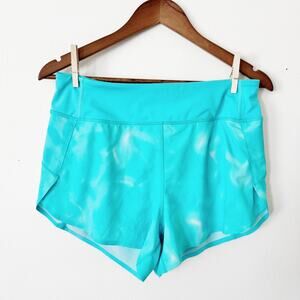 Athleta turquoise running shorts size small